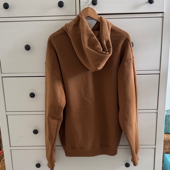 Brown Chicago Long Sleeves Sweatshirt with Hood Logo Chicago Kangaroo Pocket L - Picture 2 of 4